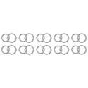 Sachet de 10 motifs Alliances plastique, Argent