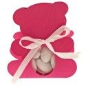 Ballotin OURSON avec plexi, Fuchsia