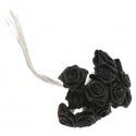 Sachet de 48 mini-Roses satin, en Noir