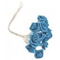 Sachet de 48 mini-Roses satin, bleu Turquoise