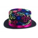 P'TIT Clown re46503 - Chapeau feutre Haut de forme fluo