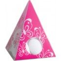 Ballotin Pyramide plexi transparente, Fuchsia