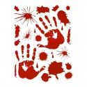 Party Pro 9123, Stickers pour vitres Halloween mains sanglantes