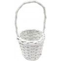 Panier MOYEN rond en saule 22 CM, Blanc