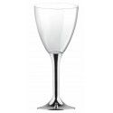 20 verres, pied CHROMÉ ARGENT brillant