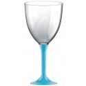 20 Grands verres à Eau, pied turquoise