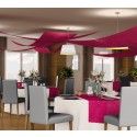 Chaks C350011, Set 3 tentures de plafond Voile triangle, FUCHSIA