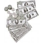 P'TIT Clown re15021 - Set de dollars, petits billets et pièces