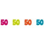 Chaks 20019, Sachet de 100 confettis de table anniversaire 50 ans colorés