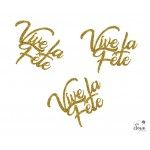 P'TIT Clown re21055 - Lot de 30 confettis pailletés Vive la Fête Or