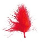 Sachet de 20 plumes 7 cm, Rouges