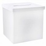 Tirelire NEUTRE unie cube, BLANC