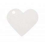 Sachet de 10 marque places Coeur, Blanc