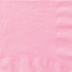 Sachet de 20 Petites serviettes en papier Rose Pastel 25 x 25 cm