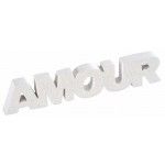 SANTEX 3425-1, Lettres AMOUR majuscules 12cm en bois blanc