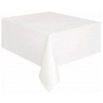 Nappe plastique RECTANGLE, Blanc