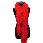 BOA en plumes, rouge 1m80