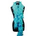 BOA en plumes, turquoise 1m80