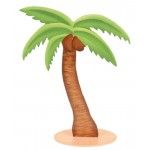 Chaks 70004 - Centre de table Palmier 30cm en bois