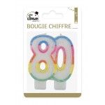 P'TIT Clown re80180 - Bougie chiffre 80 ans