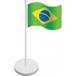 Chaks 82022, Centre de table Drapeau brésilien 20cm 