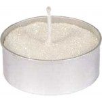 Chaks 90170, Set de 6 Bougies chauffe-plat paillettes, Blanc