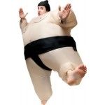 P'TIT Clown re90413 - Costume adulte gonflable de Sumo avec coiffe