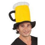 CHAPEAU chope de bière jaune