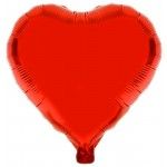 Ballon mylar métallisé Coeur Rouge 49cm