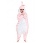 Chaks C1091164, Déguisement Peluche BIG Lapin rose rembourré 164 cm, adulte