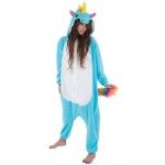 Chaks C1105M, Combinaison kigurumi Licorne BLEUE taille M adulte