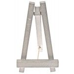 Petit chevalet bois 10CM luxe avec ficelle, Argent