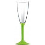 20 flutes champagne, pied Vert