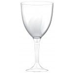 20 Grands verres à Eau, pied transparent