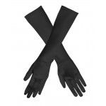 Gants de fête satin Noir, 40 cm