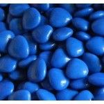 POCHON 500g MINI-COEUR, BLEU Océan brillant (mini-coeurs)