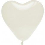 Lot de 8 ballons COEUR 35cm, blancs