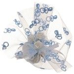 Sachet de 6 TULLES tétine, imprimées Bleu