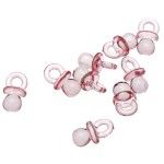 Lot de 10 TETINES avec Anneau plexiglas, Rose