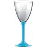 20 verres, pied turquoise