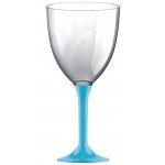 20 Grands verres à Eau, pied turquoise