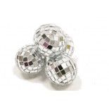 Sachet de 4 petites Boules à facettes disco, Argent