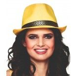 Chapeau borsalino polyester SOUPLE, Jaune