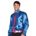 Chemise adulte disco bleu royal - taille 50/52 (M/L)