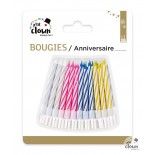 P'TIT Clown re03400 - Paquet de 24 Bougies multicolores