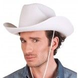 Chapeau cowboy rodéo blanc