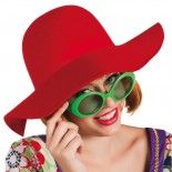 Chapeau Capeline femme Feutrine souple, Rouge