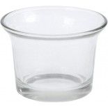 BOUGEOIR rond pour chauffe-plat 6 x 4,5cm transparent