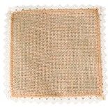 Chaks 0907, Set 6 petits Napperons Jute avec dentelle 12cm