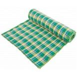 Chaks 0977, Chemin de Table Madras en lin, Vert